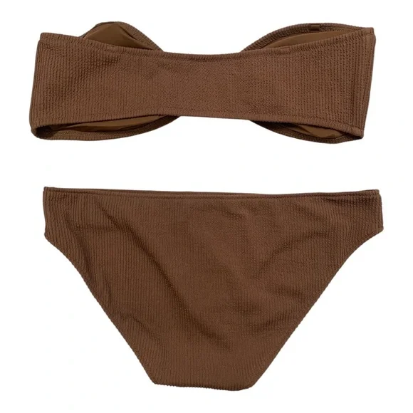 Aerie Crinkle Ring Bandeau Bikini
& Crinkle Full Coverage Bikini Bottom - Picture 3 of 12